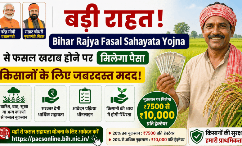 बड़ी राहत: Bihar Rajya Fasal Sahayata Yojna से फसल खराब होने पर मिलेगा पैसा – किसानों के लिए जबरदस्त मदद!