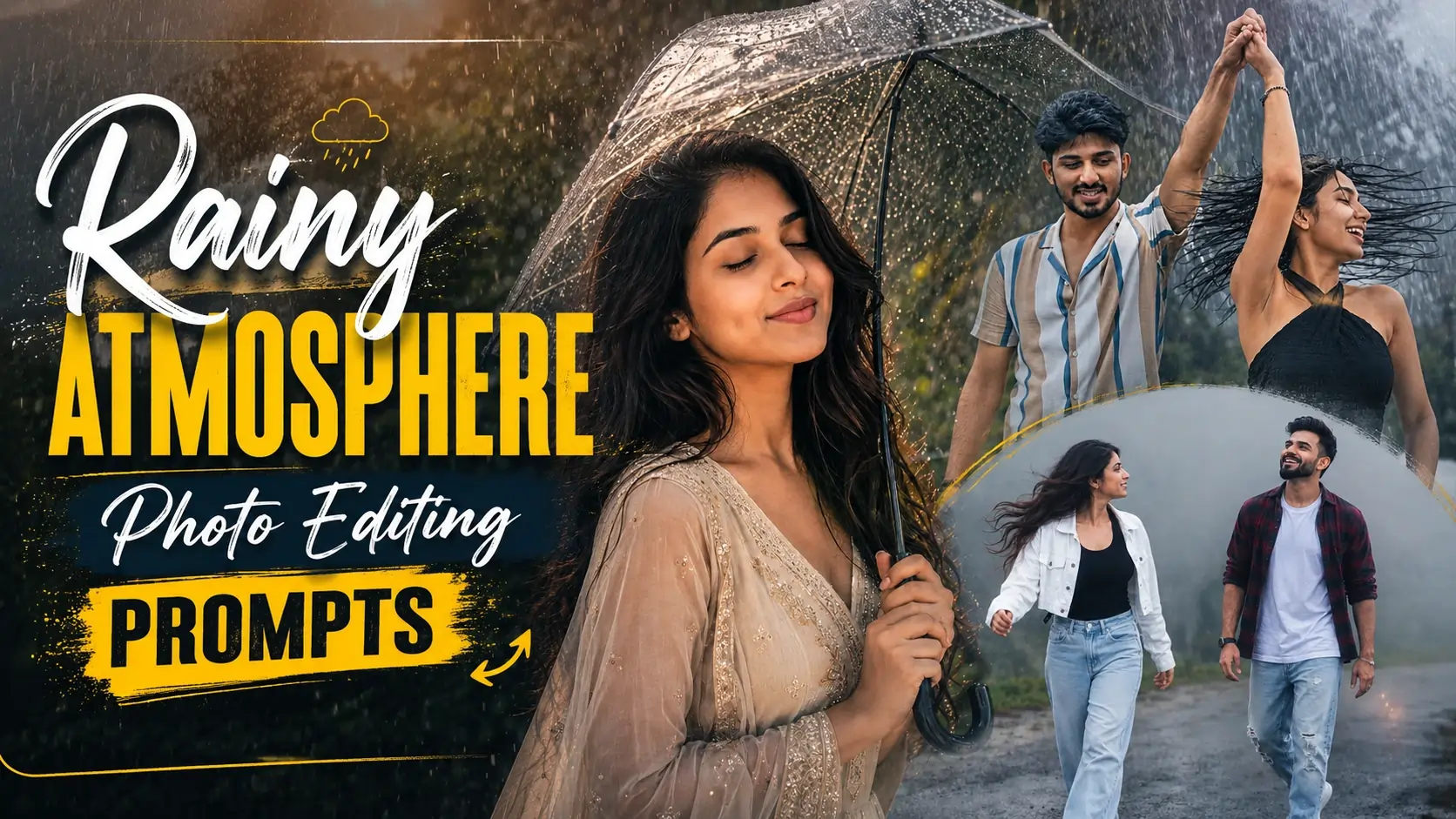 Rainy Atmosphere Photo Editing Prompts