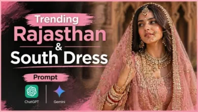 Rajasthani Rajputi Poshak Saree Prompt