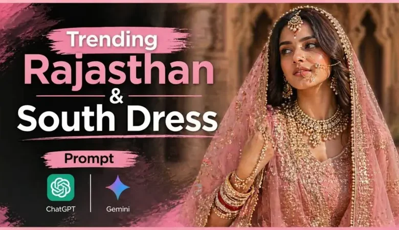 Rajasthani Rajputi Poshak Saree Prompt