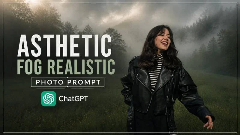 AI travel photo editing prompts for cinematic fog photography